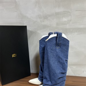 R13 알써틴 여성 미드 카우보이 부츠 굽5.5CM