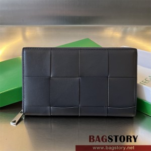 보테가베네타 BV 카세트 지퍼 어라운드 장지갑 649607