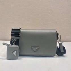 프라다 PRADA 남자 메신저 사피아노 테수토 가죽 숄더백 2VD059