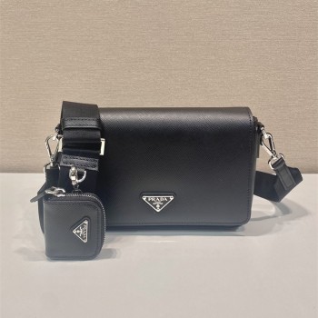 프라다 PRADA 남자 메신저 사피아노 테수토 가죽 숄더백 2VD059