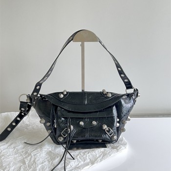 발렌시아가 BALENCIAGA 미디엄 벨트백 블랙