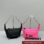 발렌시아가 BALENCIAGA RAVER 미디엄 체인백 플루오 핑크  벨트백