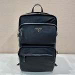 프라다 PRADA 리나일론 및 가죽 백팩 2VZ101