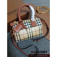 버버리 BURBERRY 미니 체크 볼링 백