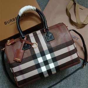 버버리 BURBERRY  체크 미디엄 볼링 백