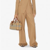 버버리 BURBERRY 체크 미디엄 볼링 백