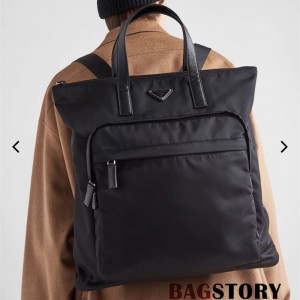 프라다 PRADA 리나일론 및 사피아노 가죽 토트백 백팩 2VG098