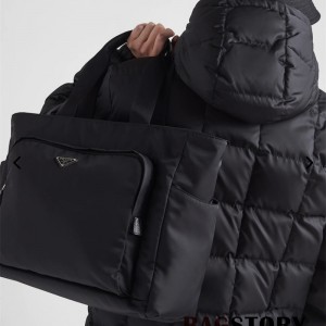 프라다 PRADA 사피아노 가죽 및 리나일론 토트백 2VG097