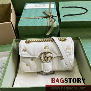 구찌 GUCCI 446744 GG 마몽 숄더백 미니 체인 마틀라세 미니백