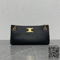 셀린느 CELINE 미디엄 뉴스페이퍼백 - 서플 카프스킨 체스트넛 114253