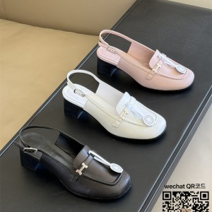 에르메스 HERMES 힐 샌들 슬리퍼 5cm