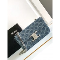 셀린느 CELINE 트리오페 샤이니 레더 체인 숄더백  197993