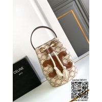 셀린느 CELINE 틴 드로우 스트링 텍스타일백 196532