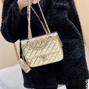 샤넬 CHANEL 신상 24C 크로즈 백팩 실버 AS4649