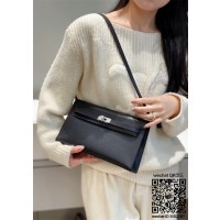 에르메스 HERMES  켈리 엘란백  Kelly elan 앱송가죽 Epsom 금장은장