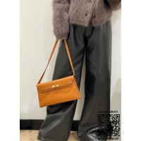 에르메스 HERMES 켈리 엘란백 Kelly elan 앱송가죽 Epsom 금장은장