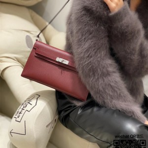 에르메스 HERMES 켈리 엘란백 Kelly elan 앱송가죽 Epsom 금장은장