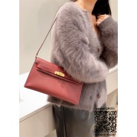 에르메스 HERMES 켈리 엘란백 Kelly elan 앱송가죽 Epsom 금장은장