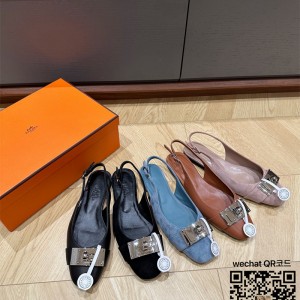 에르메스 HERMES  힐 샌들 슬리퍼