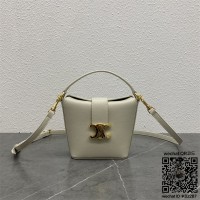 셀린느 CELINE 트리오페 카프스킨 라이트 스톤 미니 버킷백 100943
