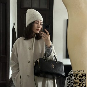 입생로랑 YSL 생로랑 퀼트  램스킨 라이아  더플 백 766785