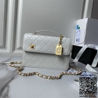 샤넬 CHANEL 램스킨 박스 핸들백 토트백 AS6025