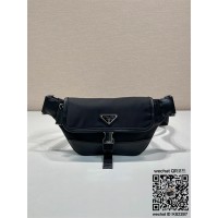 프라다 PRADA 리나일론 및 가죽 숄더백 벨트백 범백 2VH176