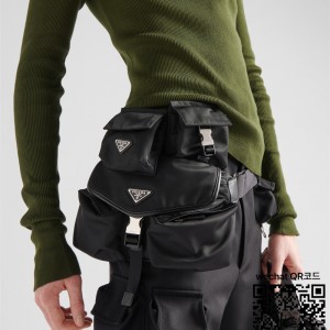 프라다 PRADA 리나일론 및 가죽 숄더백 2VH174