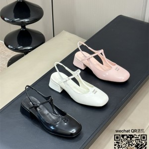 미우미우 MIUMIU 힐 샌들 슬리퍼 4CM