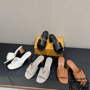 루이비통 LV 힐 샌들 슬리퍼 6.5cm