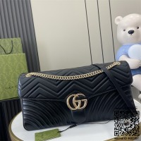 구찌 GUCCI GG Marmont 마몽트 라지 퀼트 숄더백 788371