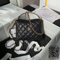 샤넬 CHANEL 신상 체인 버킷백 핸들 미니 숄더백 클러치 캐비어 AP4066