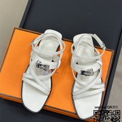 에르메스 HERMES 힐 샌들 슬리퍼