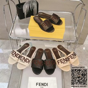 펜디 FENDI 힐 샌들 슬리퍼