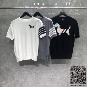 톰브라운 THOM BROWNE 니트 반팔티