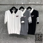 톰브라운 THOM BROWNE 니트 반팔티
