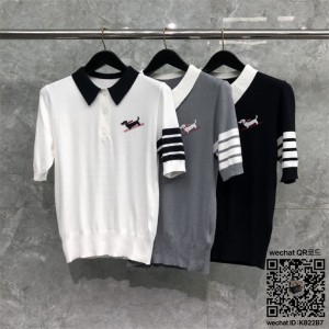 톰브라운 THOM BROWNE 니트 반팔티