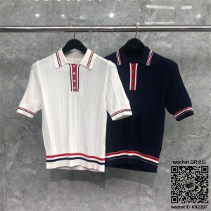 톰브라운 THOM BROWNE 니트 반팔티