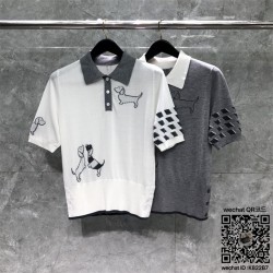 톰브라운 THOM BROWNE 니트 반팔티