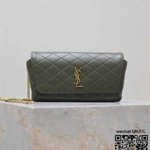 입생로랑 YSL 생로랑 퀼티드 레더 가비 폰홀더 742579