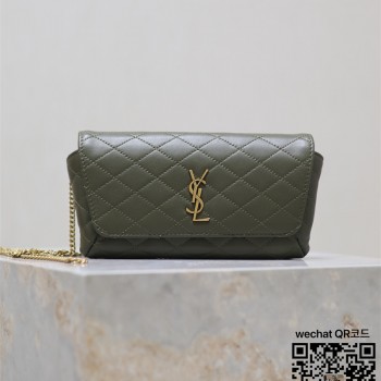 입생로랑 YSL 생로랑 퀼티드 레더 가비 폰홀더 742579