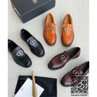 CD 디올 빈티지 워싱 핸드메이드 가죽 신발 구두