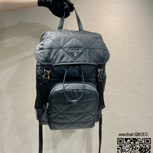 프라다 PRADA 리나일론 및 가죽 백팩 2VZ135