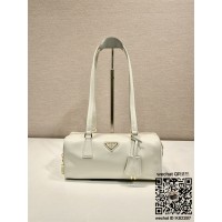 프라다 미디엄 가죽 탑 핸들 백 1BB127