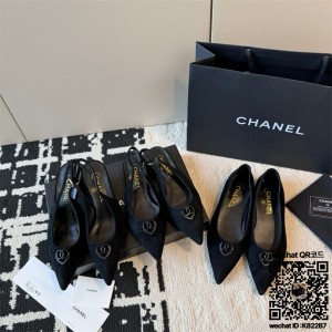 샤넬 힐 샌들 슬리퍼