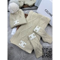 셀린느 CELINE 모자 목도리 장갑 세트