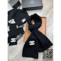 샤넬 CHANEL 모자 목도리 장갑 세트