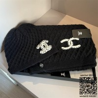 샤넬 CHANEL 모자 목도리 장갑 세트