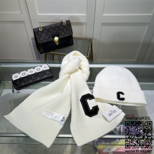 셀린느 CELINE 모자 목도리 장갑 세트