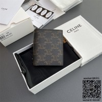 셀린느 CELINE 트리옹프 참 트리옹프 컴팩트 지갑 - 그레인 카프스킨 10M103